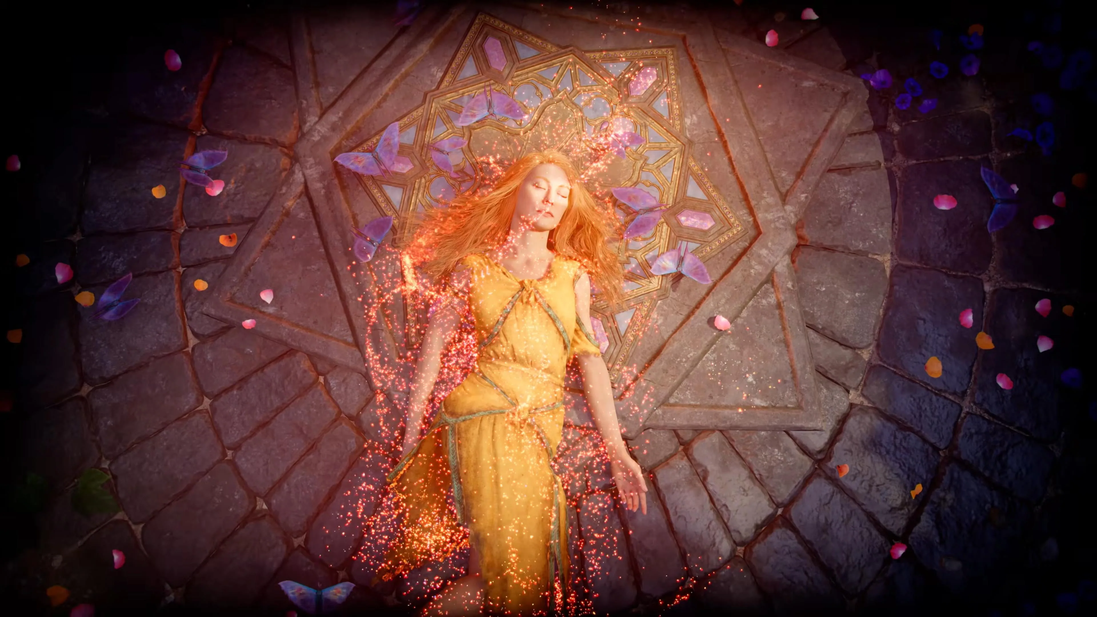 Laufey opening a glowing magical doorway in the Everywhen