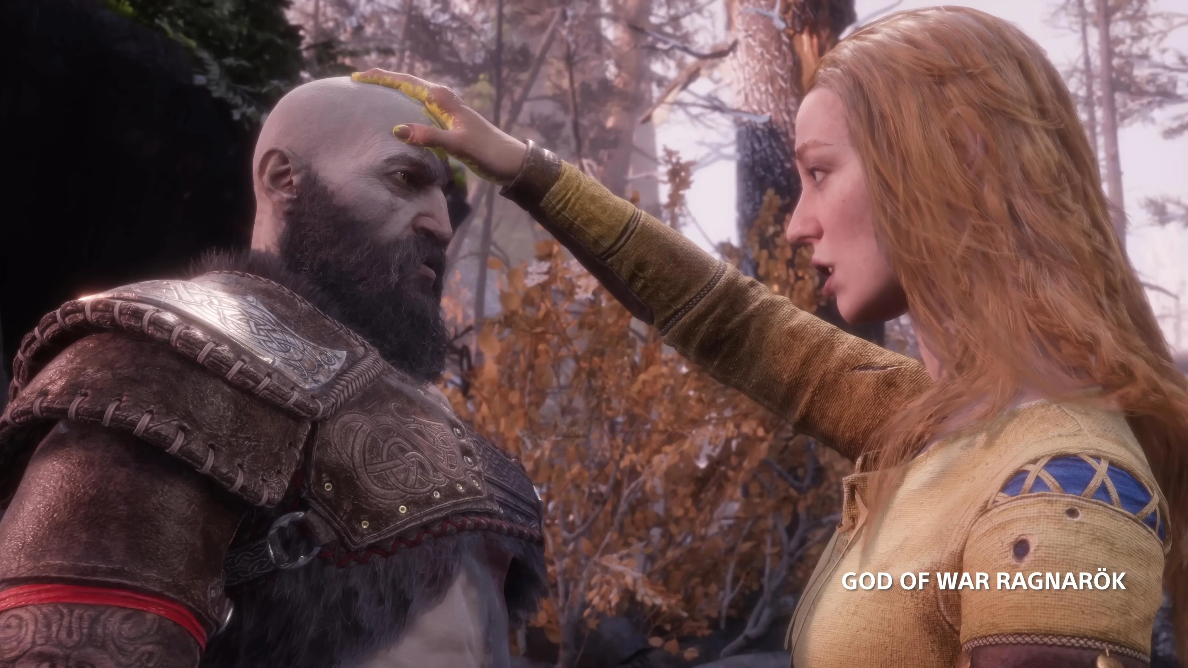 Laufey and Kratos together in God of War Ragnarok story context
